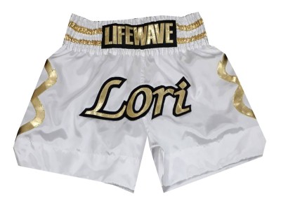 Pantaloncini boxe personalizzati : KNBXCUST-2044 Bianca